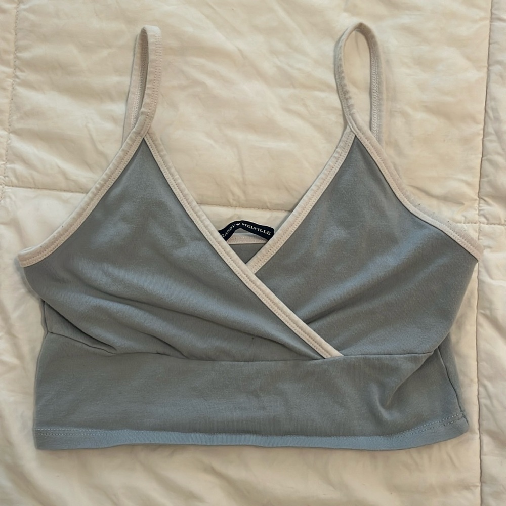 Blue and white crossover Brandy Melville tank. One size